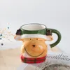 Kupalar noel nordic ins sevimli kız öğrenci bireysellik yaratıcı trend seramik fincan kahvaltı kahve fincanı
