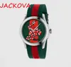 Famoso marchio di moda orologi donna uomo ape serpente tigre modello quarzo nylon tessuto cintura in pelle orologio sportivo orologio classico Relogio Masculino