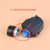 Lampe de poche LED tactique portées de chasse visée Laser à point rouge avec support de Rail Picatinny pour pistolet arme de poing fusil