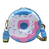 Akşam Çanta 2021 Komik Moda Üç Boyutlu Donuts Stil Messenger Çanta Kızlar Zincir Yumuşak Küçük Harajuku Çanta Sevimli Karikatür