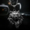 Chaînes Wolf Tooth Pendentif Collier Tête Dominatrice Personnalité Mode Hommes Donner Cadeau