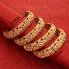 Cor de ouro africano jóias etíopes pulseira nupcial para mulheres Dubai Party casamento punho pulseira