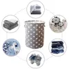 35*45CM Collapsible Laundry Basket Star Pattern Storage Large Waterproof Linen Cloth Home Toy Clothes Organizer 210609