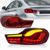 Feuille arrière à LED de style voiture adaptée à M4 F32 F36 F82 2013-20 Dragon Scale Tail Assemblée Brown / Red Cover Light Lampe arrière