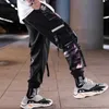 Pantaloni cargo da uomo in stile coreano Hip Hop Sport a vita alta Pantaloni larghi larghi Pantaloni larghi Pantaloni sportivi Pantaloni riflettenti Pr277B