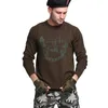 Sweater d'hiver d'hiver de haute qualité 100% coton taille militaire armée militaire militaire pull sweater mâle pull 3xl 210518