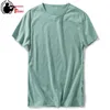 3 Stück Sommer Trendy Herren Casual Mode Bequeme atmungsaktive Bambusfaser ONeck Solid Color T-Shirt Männlich Kurzarm 210518