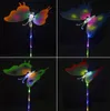 Decoração de festa LED Mudança de cor clara cor de borboleta piscando pisca -dura de princesa Wand Festival Night Decor Presente de 65 cm de comprimento