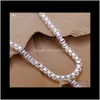 Lien En Gros mode Braclets Pour Hommes Femmes Charme Boîte Chaîne Bracelets Classique Sier Bijoux Joyas Pulseras De Plata 925 Ip0Vw