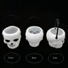 Halloween dekoration pumpa skopor godis skålhållare plast lätt trick eller behandla krukor Wizard White Skull Bucket för LLD10321