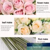 装飾的な花の花輪のバラの結婚式の装飾ブーケ手作りの小さなバラの束20頭シルクイエロー20頭の工場価格専門のデザイン品質最新