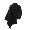 IEFB / Erkek Giyim Niş Kişilik Düzensiz Yaratıcılık Moda Takım Elbise Ceket Kumsallı Siyah Beyaz Blazers Için Kemer Y3382 210524