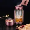 BOAONI 800ml 1000ml Food Thermal Jar Vacuum Insulated Soup Thermos Containers 316 Stainless Steel Lunch Box with Folding Spoon 210254i
