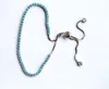 top qualité 2mm réglage de la chaîne de tennis turquoises Gem 925 argent sterling fille femmes bracelet en pierre minimaliste