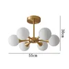 Nordic LED Ceiling lamps For Bedroom Dining Room Kitchen Modern Glass Ball Copper Ceiling Lamp Wall Mounted G9 Lighting Lustres