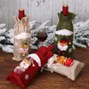 Christmas Wine Bottle Cover Decorations Santa Claus Snowman Tableware for Xmas New Year Home Decoration