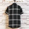 Brand Verão Masculino Homens Preto Branco Camisa Fashion Camisas Casuais de Manga Curta Plus Asiático Tamanho M-4XL 5XL 210626