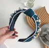 Nieuwe Mode Parels Haarband Brede Kant Cent Knoop Hoofdband Voor Vrouwen Casual Tulband Meisjes Haaraccessoires Groothandel