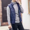 FGKKS Fashion Brand Men Down Vest Coats Winter Casual Sleeveless Lightweight Duck Male 211214