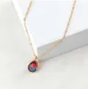 Vattendroppe Crystal Pendant Halsband för kvinnor Druzy Quartz Glass Multicolor Chain Halsband