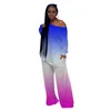 Women's Two Piece Pants Bulk Items Wholesale Lots Loose Set Women Lounge Wear Tie Dye Matching Sets Autumn Casual Top And Wide Leg