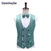 Gwenhwyfar New Men's Wear Print Blazer de fête de qualité accrocheur + pantalon + costume de gilet