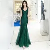 Evening Party Dress Mermaid Lady Summer Bling Ärmlös V-Neck Elegant Slim Mesh Sequined Women Maxi Long 210603