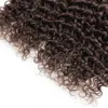 3 pacotes virgem brasileira 100% cabelo humano 2 # cor onda profunda três peças produtos indianos peruanos malaios tramas duplas 10-24 polegadas