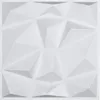 Tapetdekorativ 3D -väggpanel Diamantdesign 12 brickor 32 kvadratmeter grönsaksfiber väggstickare7142890