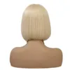 Lace Parykar 613 Blond Bob T Part Wig Human Hair Pre Plucked Pink Grey Green Blue Short Remy Brasilianska Rak Front