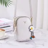 Umhängetasche für Damen, Leder, Doppelreißverschluss, Handy-Holster, Brieftasche, Handtasche, Clutch, Handytaschen, kleine Umhängetasche, Umhängetasche