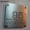Custom Made Metal Name Plate Square Shape Modern Home Other Door Hardware