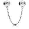 Klasyczne 925 Sterling Silver Safety Safein Cain Bindings Komponenty FISE Oryginalne bransoletki Pandora Women DIY182p