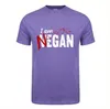 Negan Lucille T Shirt Yürüyüş Ölü Lucille Erkekler Moda Tasarım Özel Kısa Kollu Sevgililer Günü Aile Tshirt O Boyun T-shirt 210706
