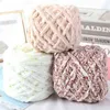 1 pc 100g / bola macia floco de neve cor combina poliéster misturado chenille lã fio chunky para mão tricô diy crochet chapéu scarf y211129