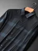 格子縞の糸染色男性豪華なシルクファブリックビジネスレジャーグリッドドレスシャツプラスサイズ4xlメンズシャツカジュアルメンズ