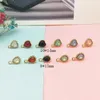 10pcs Crystal Heart Drop Water Findings Gem Charms Making Earrings Stud With Hole Ear Drop Women Jewelry Diy Accessory