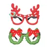 12 pçs Óculos de Natal Glitter Óculos de Festa Molduras Decoração de Natal Óculos de Fantasia para Festas de Natal Lembrancinhas Foto