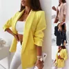 Mulheres Femininas Blazers Mulheres Inverno Roupas Jaqueta de Queda para Mama Escritório Senhora Branco Blazer Ladies Tops Plus Size Roupas 2021 Moda