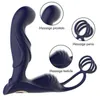 Nxy vibrateurs mâle stimulateur de prostate Massage vibrateur bout à bout Amal Plug Silicone masseur intelligent double anneaux retarder l'éjaculation jouets sexuels pour hommes 1210