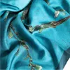 2020 Nowe Kobiety 100% Pure Silk Scarf Designant Van Gogh Malarstwo olejne Drzewo Jedwabne Szale Pashmina Panie Okładki Scarves Fuldard Hot Q0828