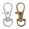 Breloki 50 sztuk Metal Silver Obrotowy Class Snbet Snap Hook Homster Claw Zapięcie DIY Podziel Key Ring Fiwelry Dokonywanie