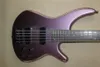 5 Strings Purple Body Electric Bass Guitar with 24 Frets,Black Hardware,2 Pickups,Can be customized