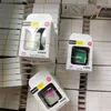 강화 유리가있는 IWATH PC 하드 케이스 38mm 42mm 40mm 44mm 41mm 45mm 49mm for Apple Watch 8 7 6 SE 5 4 커버 360 전체 화면 보호기 WatchBand 케이스