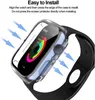 For Apple Watch Cases 8 7 6 5 4 3 2 1 SE 45 mm 41mm 38mm 40mm 42mm 44mm with Tempered Glass Screen Protector Full Coverage4379900