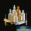 10ml 15ml 20ml 30ml 50ml 100 ml dimma sprayflaska guld silver eterisk oljeglas dropper flaska emulsion pump behållare 15 st