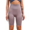 Yoga Outfit Gray Biker Shorts Women High Waisted Sexy Gym Sport Wear Push Up Tight BuLifting Exercise Running Fifth Pants