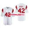 Stitched Men Women Youth Ricky Baker Football Jersey White Brodery Custom XS-5XL 6XL