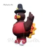 Outdoor Thanksgiving Day Decorations Red Advertising Inflatable Turkey Balloon 6m Cartoon Animal Model Air Blown Chicken For Park And Shopping Center