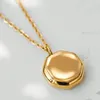 Pendant Necklaces Minimalist Geometry Square Gold Glossy Necklace For Women Vintage Wedding Party Charm Jewelry Gifts